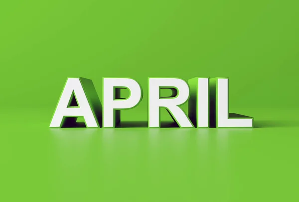 Fondo Calendario Verde Abril —  Fotos de Stock