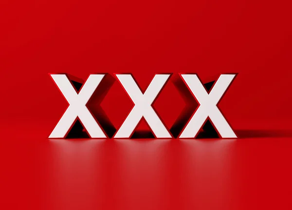 Xxx Letras Sobre Fondo Rojo —  Fotos de Stock