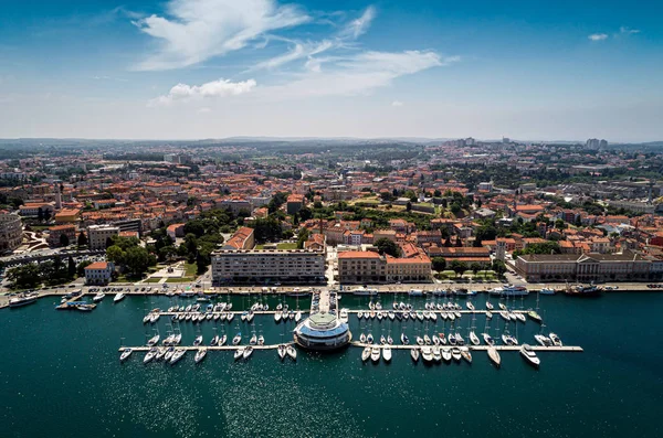 Veduta Aerea Del Porto Pola Istria Croazia — Foto Stock