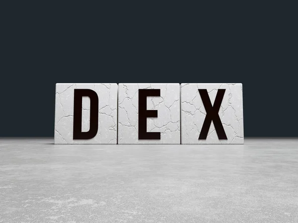 Dex 暗号市場とデジタル資産のための分散取引所 — ストック写真