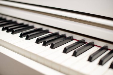 Music piano white keyboard background