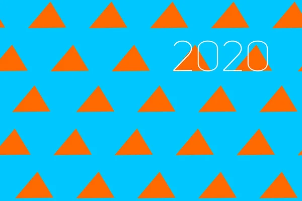Текст 2020 року, мінімалістичний стильний і сучасний дизайн для обкладинок, листівок, листівок. Оригінальний творчий фон для дизайнера на календарі, плакат як привітання . — стокове фото