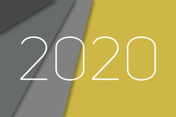 Text 2020, minimalistisk snygg och modern design för omslag, kort, vykort. Originell kreativ bakgrund för designern på kalendern, affisch som en gratulation. — Stockfoto