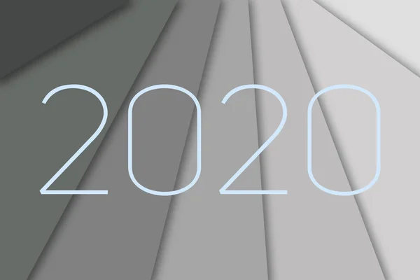 Tekst 2020, minimalistyczny stylowy i nowoczesny design dla okładek, kart, pocztówek. Oryginalne kreatywne tło dla projektanta w kalendarzu, plakat jako Gratulacja. — Zdjęcie stockowe
