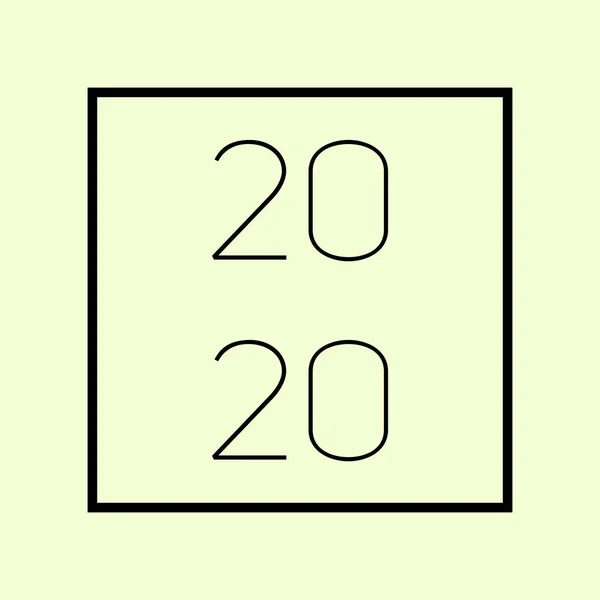 Text 2020, minimalistisches, stilvolles und modernes Design für Cover, Karten, Postkarten. origineller kreativer Hintergrund für den Designer auf dem Kalender, Plakat als Gratulation. — Stockfoto