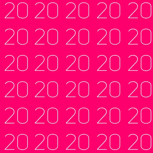 文本 2020，简约的时尚和现代设计的封面，卡，明信片。原始创意背景为设计师在日历上，海报作为祝贺. — 图库照片