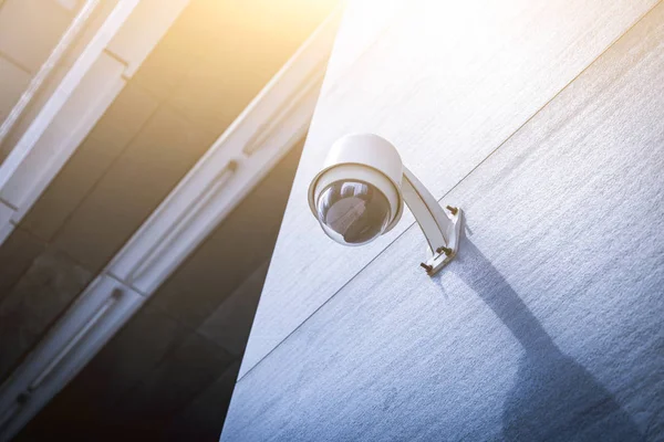 Cctv Security Camera Front Building City China — Stock Photo, Image