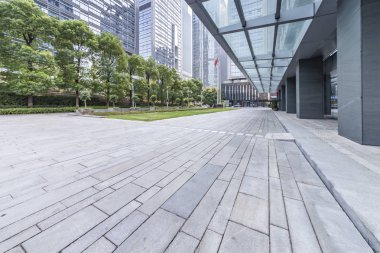 modern bina ve güzel park, Çin.