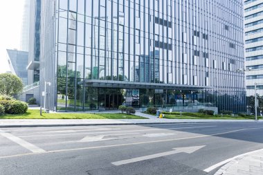 modern bina ve güzel park, Çin.