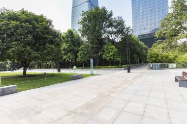 modern bina ve güzel park, Çin.