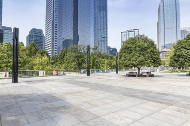 modern bina ve güzel park, Çin.