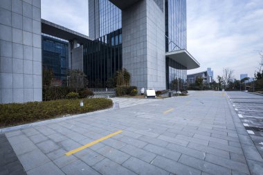 modern bina ve güzel park, Çin.