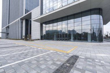 modern bina ve güzel park, Çin.