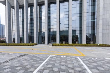 modern bina ve güzel park, Çin.