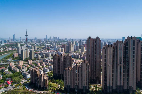 Nanjing City Província Jiangsu Paisagem Construção Urbana — Fotografia de Stock