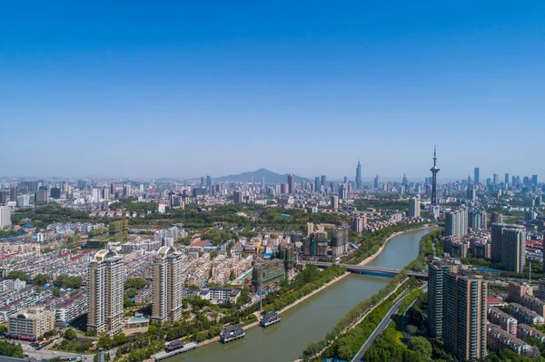 Nanjing City Província Jiangsu Paisagem Construção Urbana — Fotografia de Stock