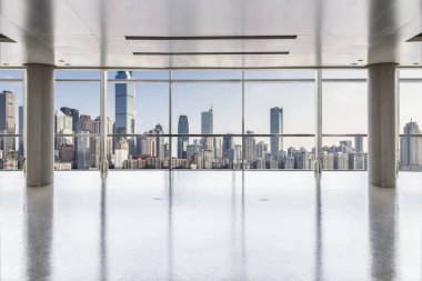 Panoramik manzarası ve binalardan cam pencere
