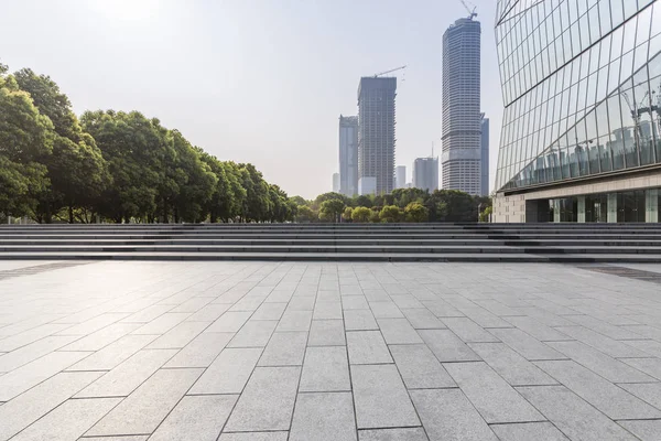 Piso Vacío Con Moderno Edificio Oficinas Negocios —  Fotos de Stock