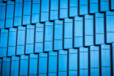 mavi cam ofis binası.