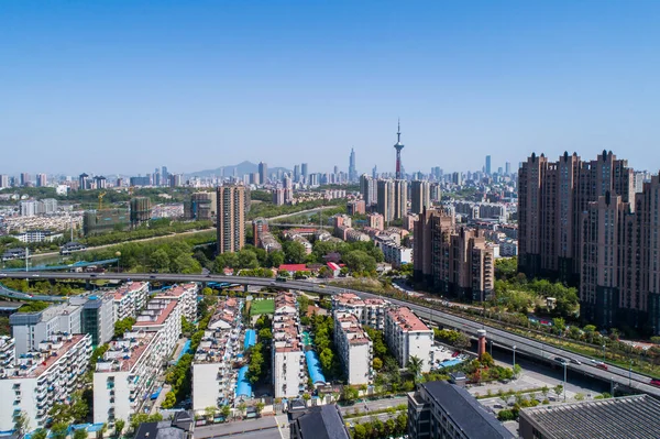 Nanjing City Província Jiangsu Paisagem Construção Urbana — Fotografia de Stock