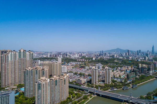 Aerial View Nanjing City Urban Architectural Landscape — Stock Photo, Image