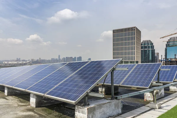 Skyline Panorámico Modernos Edificios Oficinas Negocios Con Camino Vacío Piso — Foto de Stock