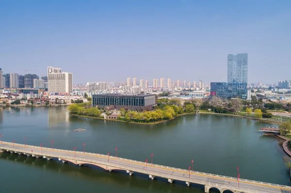 南京市 都市建築景観を空撮 — ストック写真