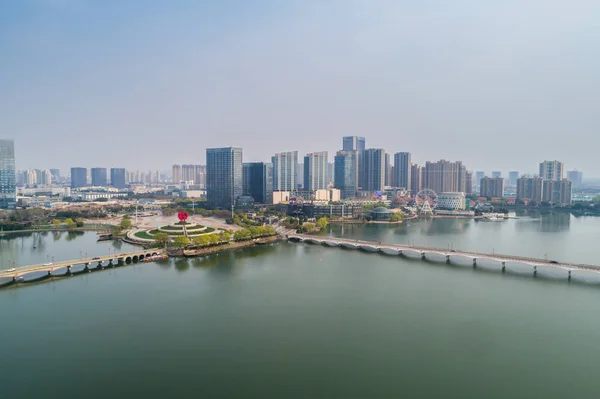 Luftaufnahme Über Die Stadt Nanjing Städtische Architekturlandschaft — Stockfoto