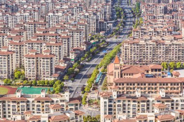 Ev ve bina havadan görünümü