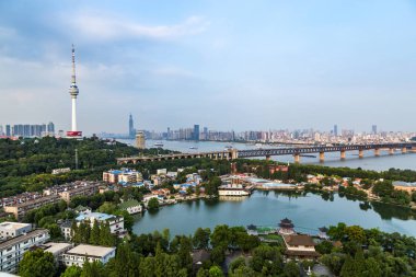 wuhan citychina havadan görünümü