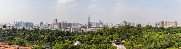 Flygfoto Över Wuhan Citychina — Stockfoto