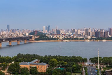 wuhan citychina havadan görünümü