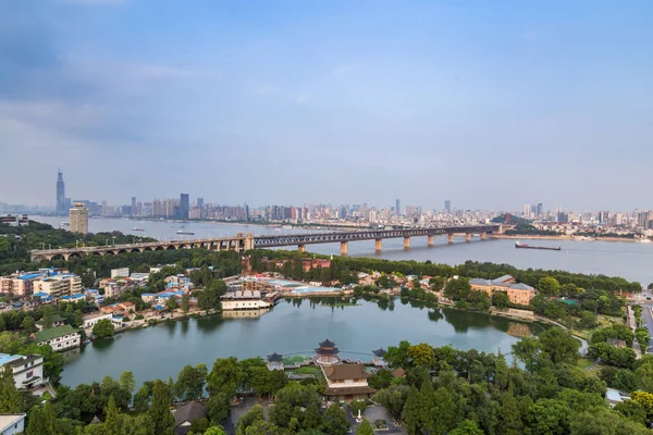 Vista Aérea Cidade Wuhan China — Fotografia de Stock