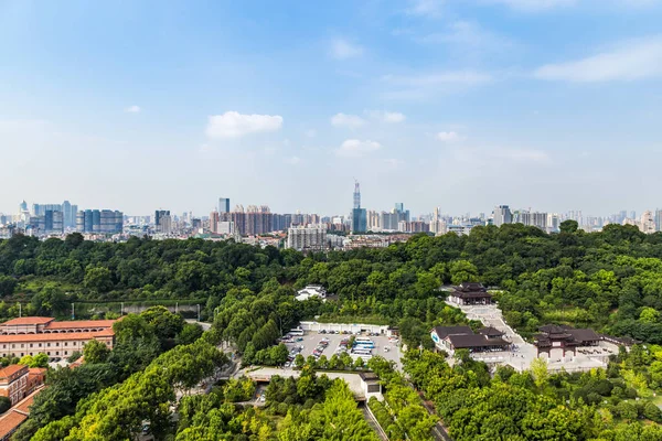 Flygfoto Över Wuhan Citychina — Stockfoto