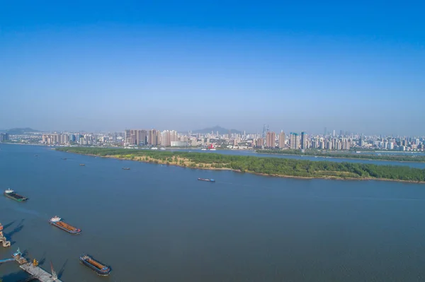 南京市 都市建築景観を空撮 — ストック写真