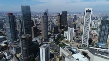 Bina ve şehir nanjing, Çin'in havadan görünümü