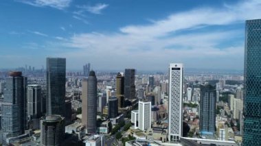 Bina ve şehir nanjing, Çin'in havadan görünümü