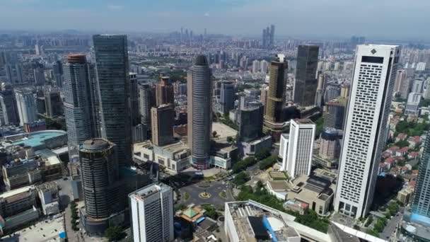 Vista Aérea Del Edificio Ciudad Nanjing China — Vídeos de Stock