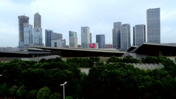 Luftaufnahme Des Gebäudes Und Der Stadt Nanjing China — Stockvideo