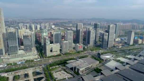 Vue Aérienne Bâtiment Ville Nanjing Chine — Video