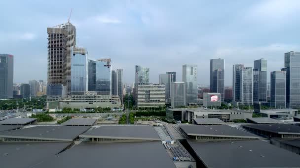 Vue Aérienne Bâtiment Ville Nanjing Chine — Video