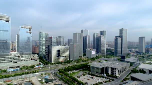 Vista Aérea Del Edificio Ciudad Nanjing China — Vídeo de stock