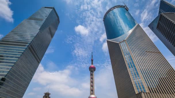 Time Lapse Gratte Ciel Dans Ville Shanghai — Video