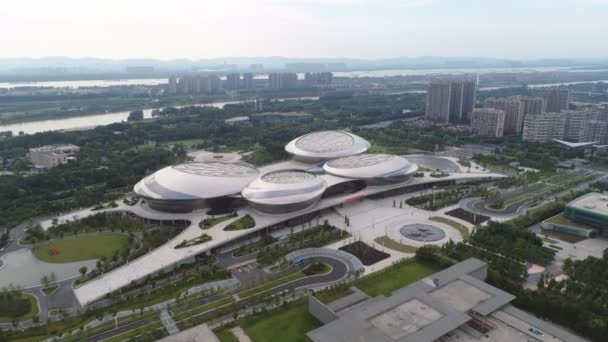 建筑鸟瞰图与中国南京市 — 图库视频影像