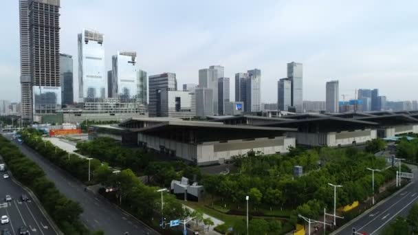 Vue Aérienne Bâtiment Ville Nanjing Chine — Video