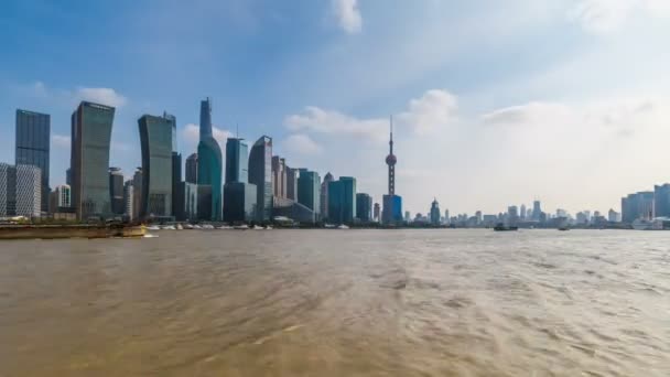 Idő Telik Shanghai Pudong Látogatóink Kína — Stock videók