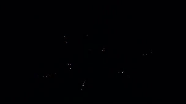 Bokeh Bulanıklık Geceleri Gökyüzünde Patlayan Havai Fişek — Stok video