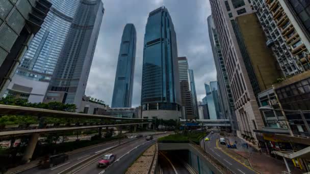 Tempo Limite Arranha Céu Cidade Hong Kong — Vídeo de Stock