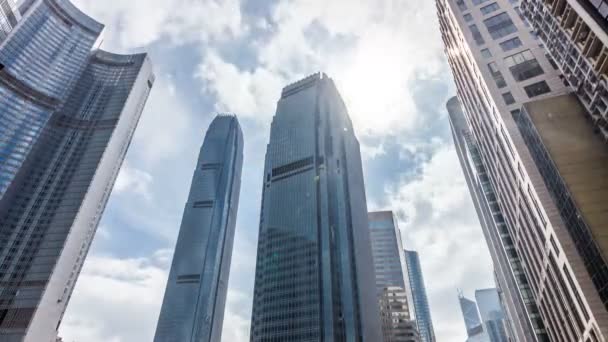 香港での高層ビルのタイムラプス — ストック動画