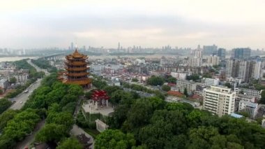 Zaman atlamalı hava görünümünün wuhan City, Çin